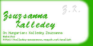 zsuzsanna kalledey business card